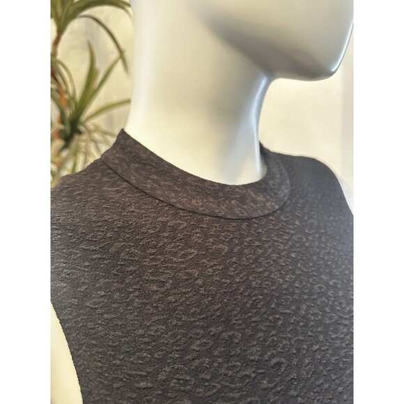 NWT Anne Klein Sleeveless Sheath Dress 8 Black Textured Stretchy‎ Curve Hugging - Picture 3 of 16